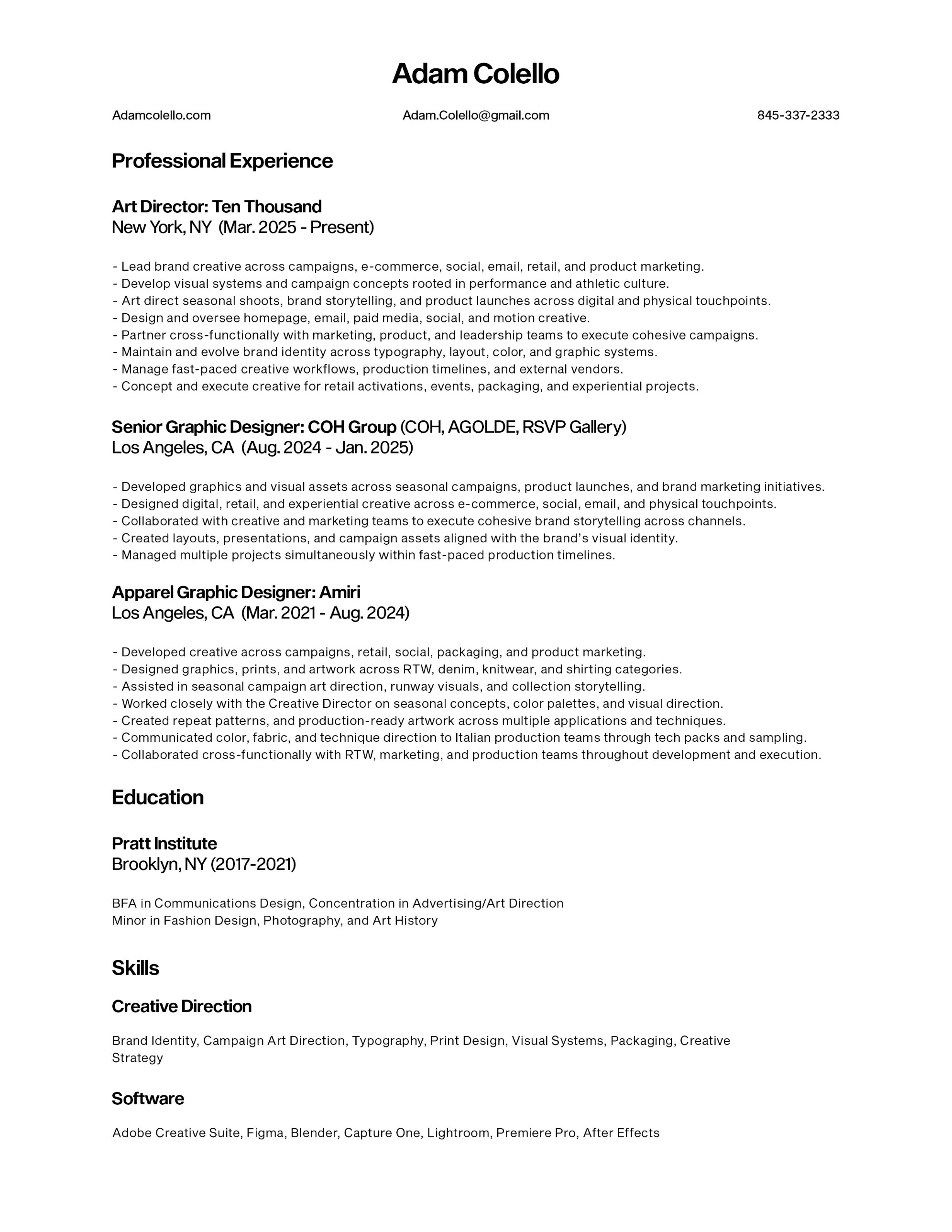 Adam Colello resume